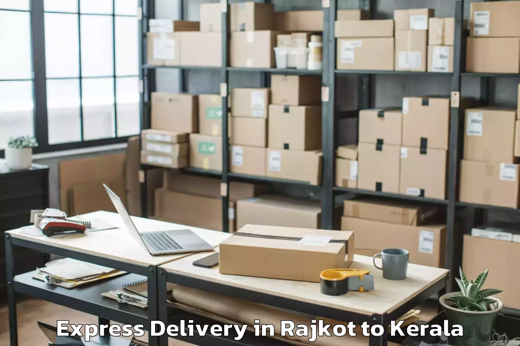 Book Your Rajkot to Allepey Express Delivery Today